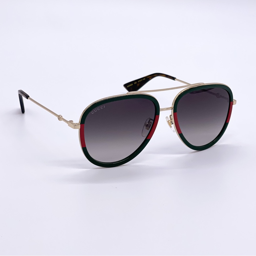 NEW GUCCI WOMEN GREEN SUNGLASSES - Picture 5 of 7